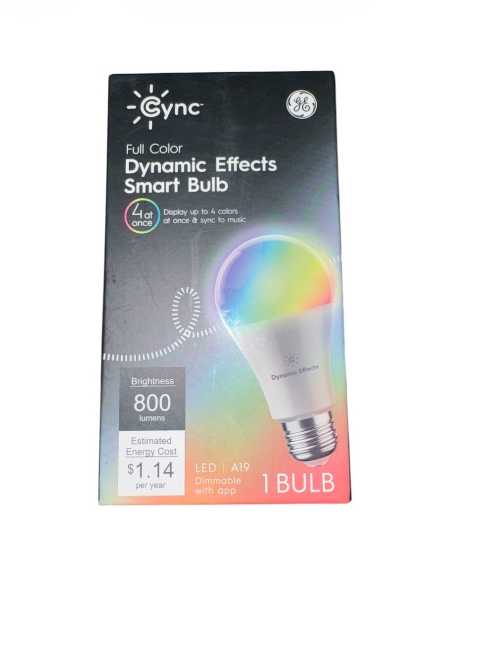 Cync Dynamic Effects Smart Bulb — Multicolor White LED - Picture 3 of 6